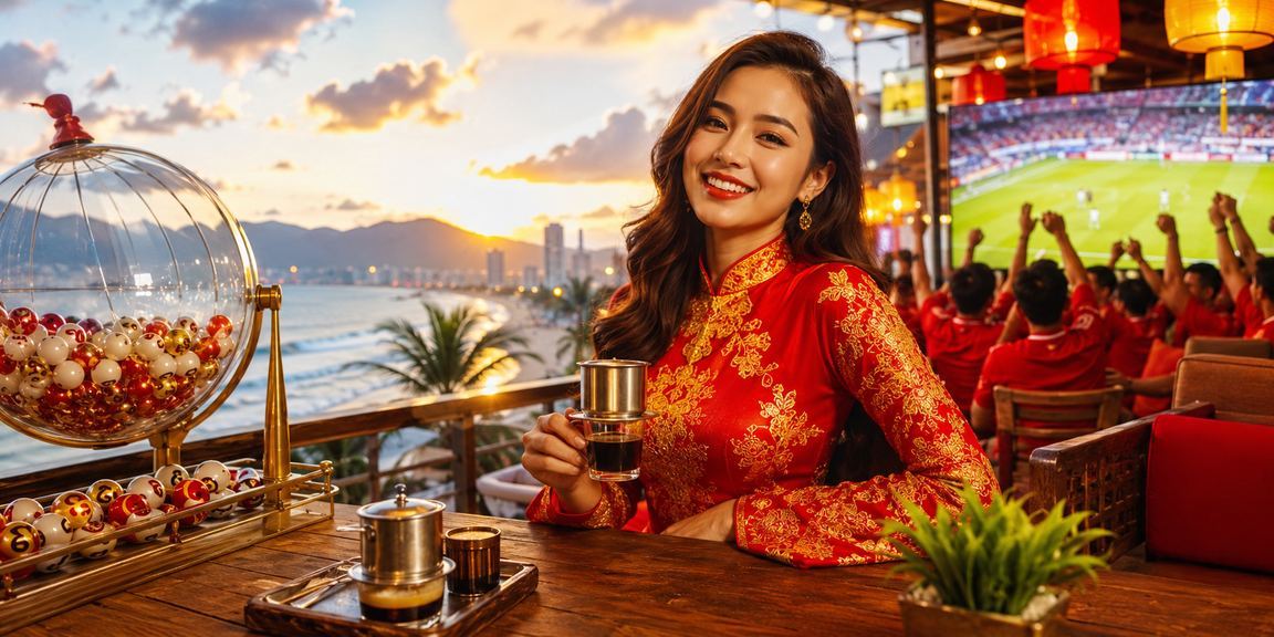 Người dùng Việt Nam trải nghiệm xổ số trực tuyến tại Đà Nẵng trong quán cà phê