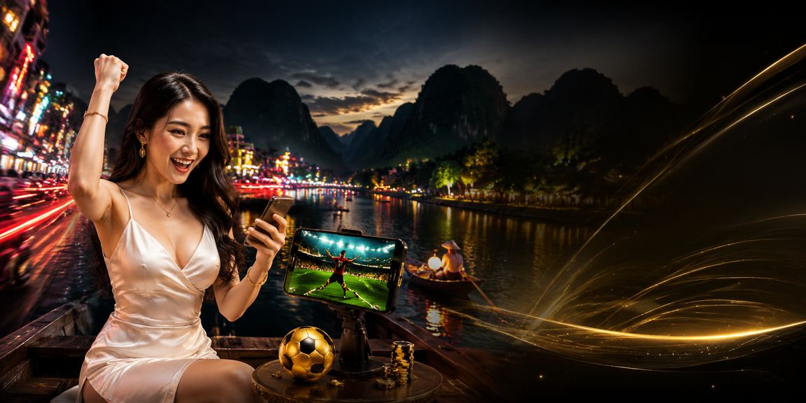 Tòa nhà với biển neon và người chơi cá cược tại Ninh Bình